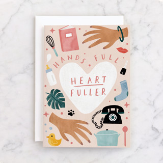 Hands full, Heart fuller Individual Mother's Day Greeting Cards