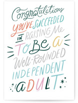 Independent Adult Individual Mother's Day Greeting Cards