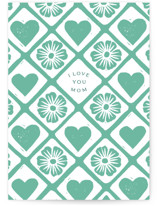 Block Print Grid Individual Mother's Day Greeting Cards