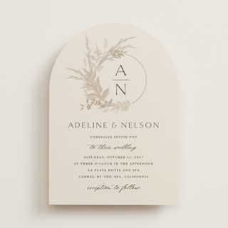 Preserved Fall Botanicals Wedding Invitations