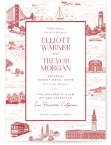 San Francisco Toile Wedding Invitations