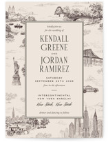 New York Toile Wedding Invitations