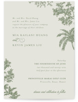 Vintage Tropics Wedding Invitations