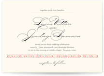Dotted and Brush Wedding Invitations