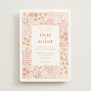 Floral Border Wedding Invitations