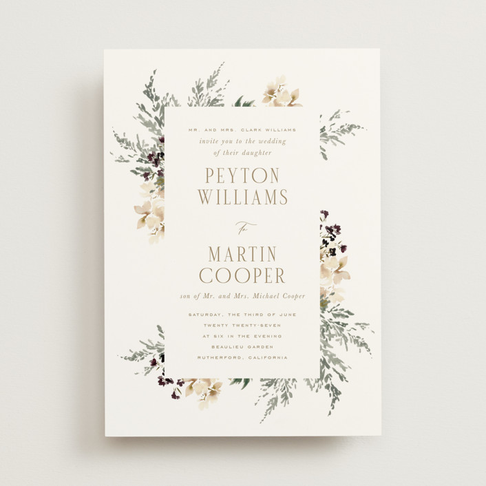 Sprigs of Joy Wedding Invitations by Leah Bisch | Minted