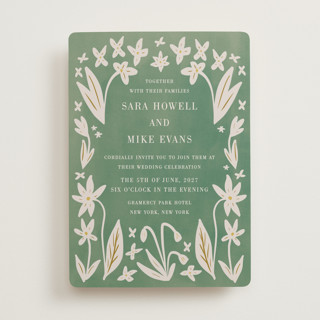 Friendly Flowers Wedding Invitations