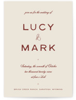 Rose Ink Wedding Invitations