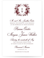 Blooming Crest Wedding Invitations
