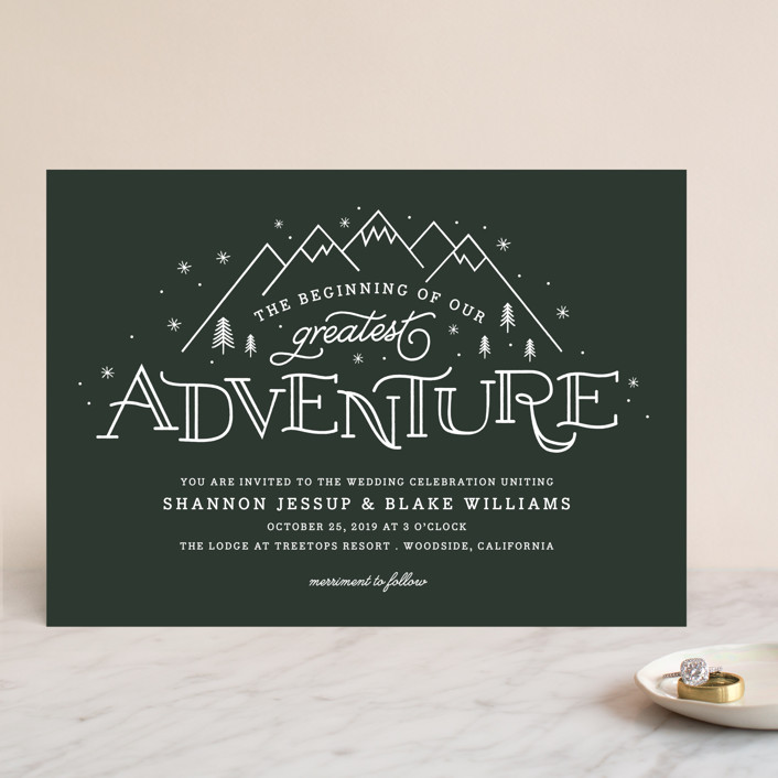 Adventure wedding invitations | Honestweddingadvice.com