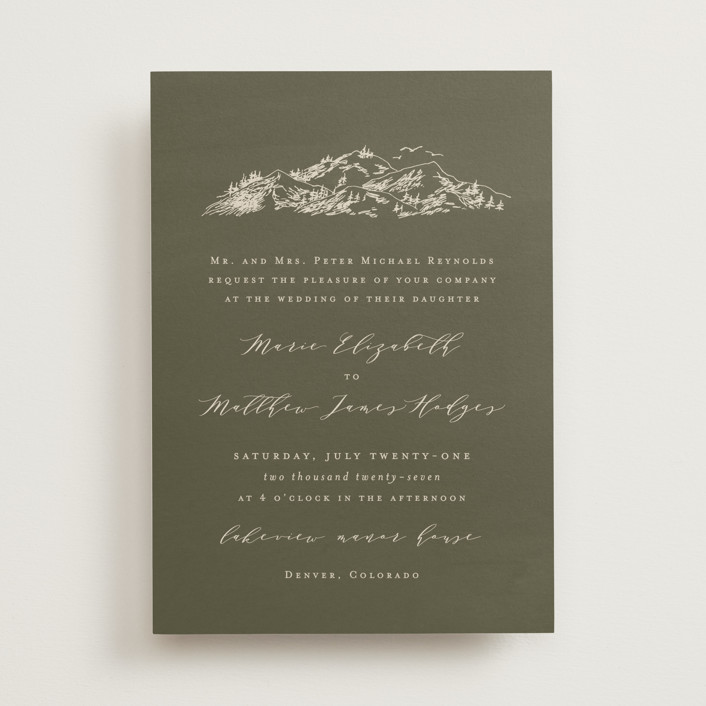 into the mountains Wedding Invitations by Helen Halik Minted