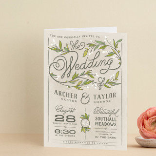 Rustic Love Folded Petite Wedding Invitations