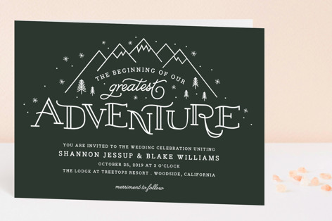 Adventurous Folded Petite Wedding Invitations