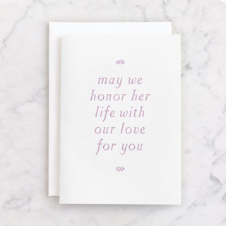HONOR Individual Sympathy Greeting Cards