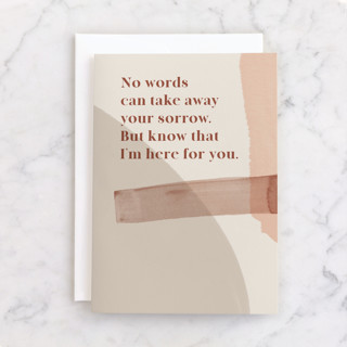 No Words Individual Sympathy Greeting Cards