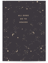 All Dogs Go To Heaven Individual Sympathy Greeting Cards