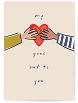 Heart Goes Out Individual Sympathy Greeting Cards