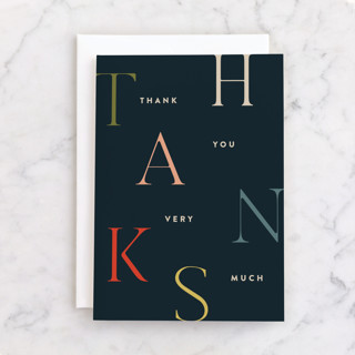 Color Thanks Individual Thank You Greeting Cards