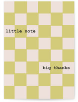 Cream and Olive Geometry Individual Thank You Greeting Cards