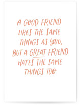 A Great Friend Individual Thank You Greeting Cards