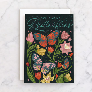 You give me Butterflies Individual Valentine's Day Greeting Cards
