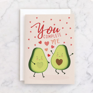 Avocado love Individual Valentine's Day Greeting Cards