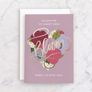 Heart Goes Bloom Individual Valentine's Day Greeting Cards