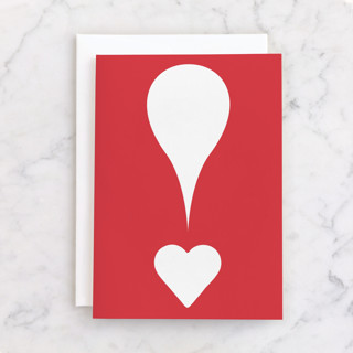 Heart Exclamation Point Individual Valentine's Day Greeting Cards
