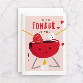 fondue Individual Valentine's Day Greeting Cards