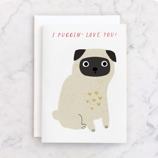 Puggin' Love You Individual Valentine's Day Greeting Cards
