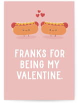 Valentine Franks Individual Valentine's Day Greeting Cards