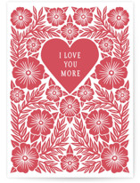 Floral Heart Individual Valentine's Day Greeting Cards