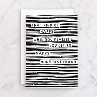 Modern lines Individual Wedding Greeting Cards