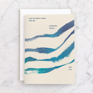 through thick and thin Individual Wedding Greeting Cards