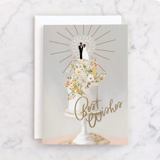 Best Wishes Wedding Cake Individual Wedding Greeting Cards