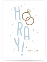 Hooray for love Individual Wedding Greeting Cards