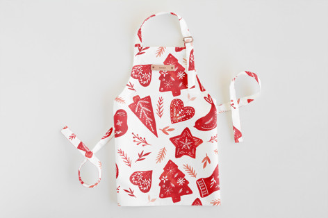 Simple Xmas Personalizable Children's Apron