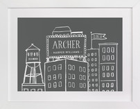 Cityscape Stats Children's Art Prints