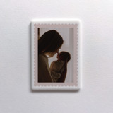 Custom Ceramic Photo Magnet: Scalloped Keepsakes