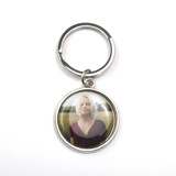 Custom Round Photo Keychain Silver Key Chain
