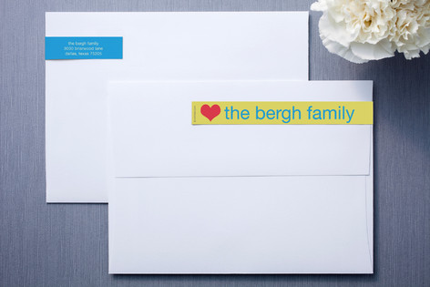 Sunshine and Blue Skinnywrap™ Address Labels