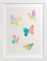 Watercolor butterflies Children's Art Prints