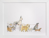 Walking Dogs Children's Art Prints