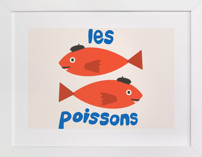 French Fish Children's Art Prints