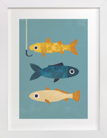 1 Fish, 2 Fish, 3 Fish Children's Art Prints