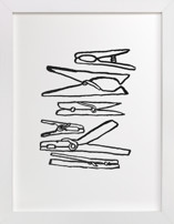 Clothespins 2 Children's Art Prints