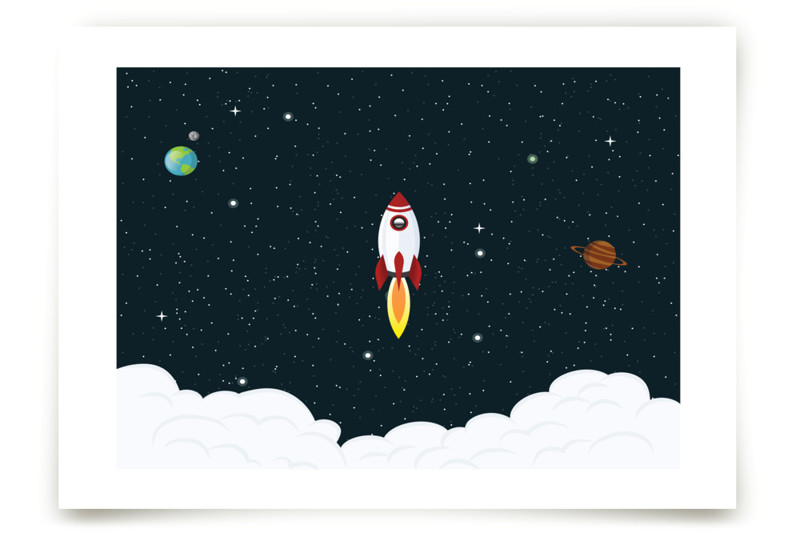 Outer Space Children's Art Prints by Oma N. Ramkhelawan Minted