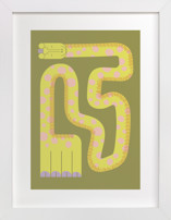 Twisty Giraffe Children's Art Prints