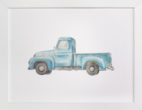 Vintage Turquoise Pickup Truck
