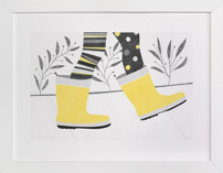 rainboots on sunny days Children's Art Prints